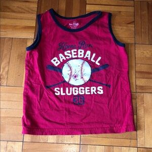 Place Red and Navy Baseball Graphic Tank Top